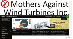 Desktop Screenshot of mothersagainstturbines.com